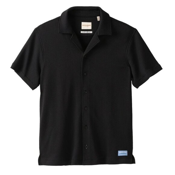 Scotch & Soda Mens Knit Short Sleeve Button Up Shirt - Picture 1 of 9